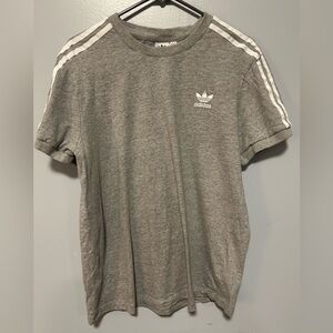 Adidas grey ringer tee medium